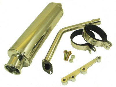 2nd Generation GY6 Round Stainless Performance Exhaust